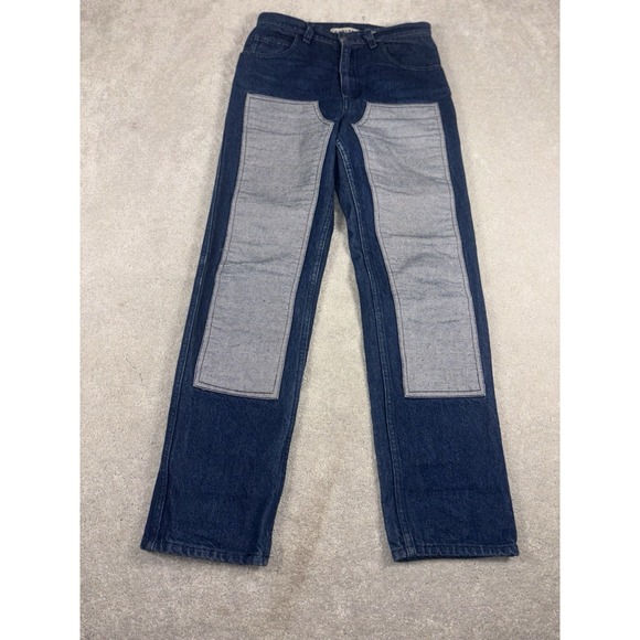 carleen jeans size 6 colorblock double knee Slim straight jeans USA Made - Picture 2 of 9